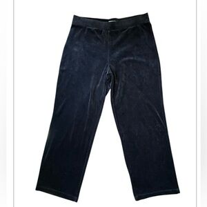 Basic Editions Straight leg pull on Dark Brown Velour sweatpants Large Cotton